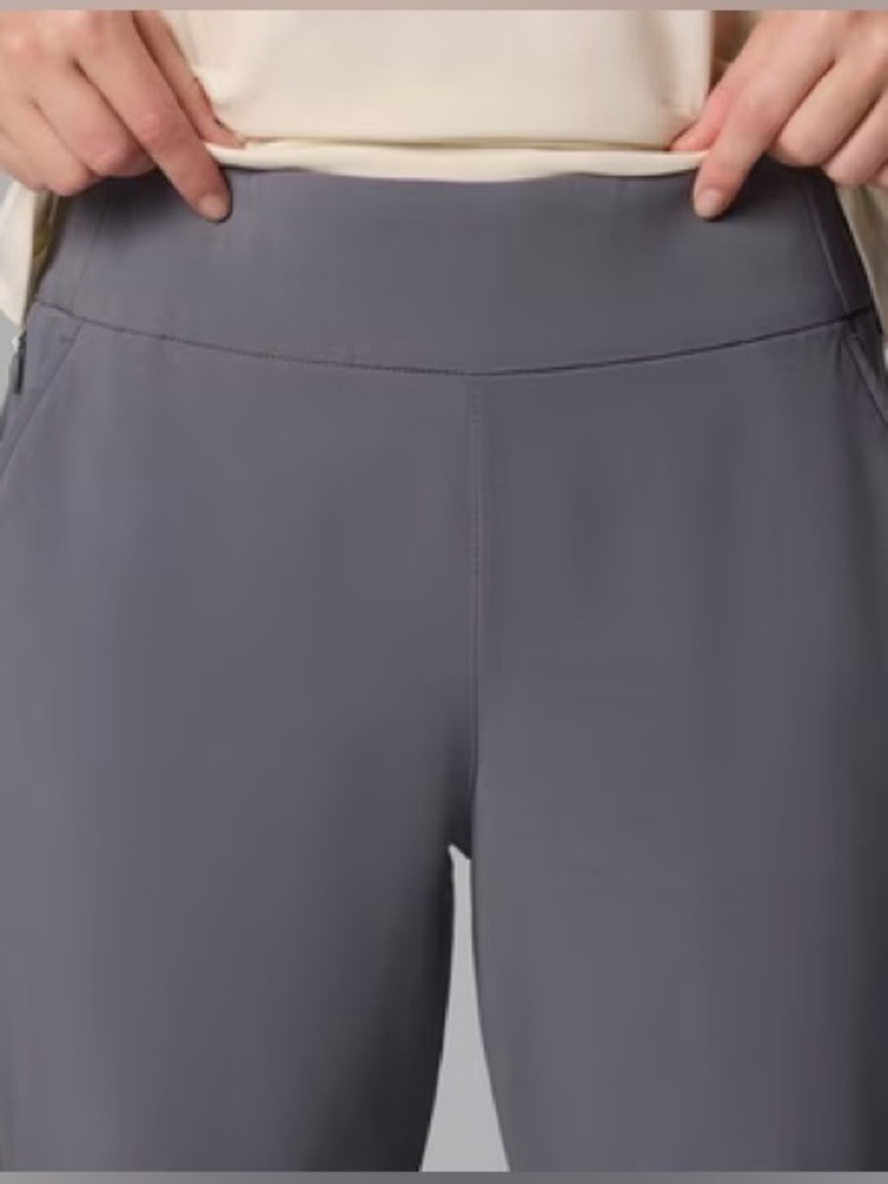 Women's Columbia High-Waist Stretch Pants w/ Pockets in Slate Gray